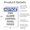 Signmission Fire Alarm Control Panel Inside OSHA Notice Sign, Aluminum, 7in W x 10in L, 2PK OS-2PACK-NS-A-710-V-12520 - alternate 5